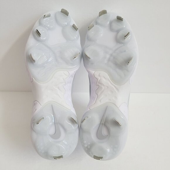 NEW Nike Alpha Huarache Elite 4 Mid Baseball Cleats FD2744-102 Size 7 White Gray